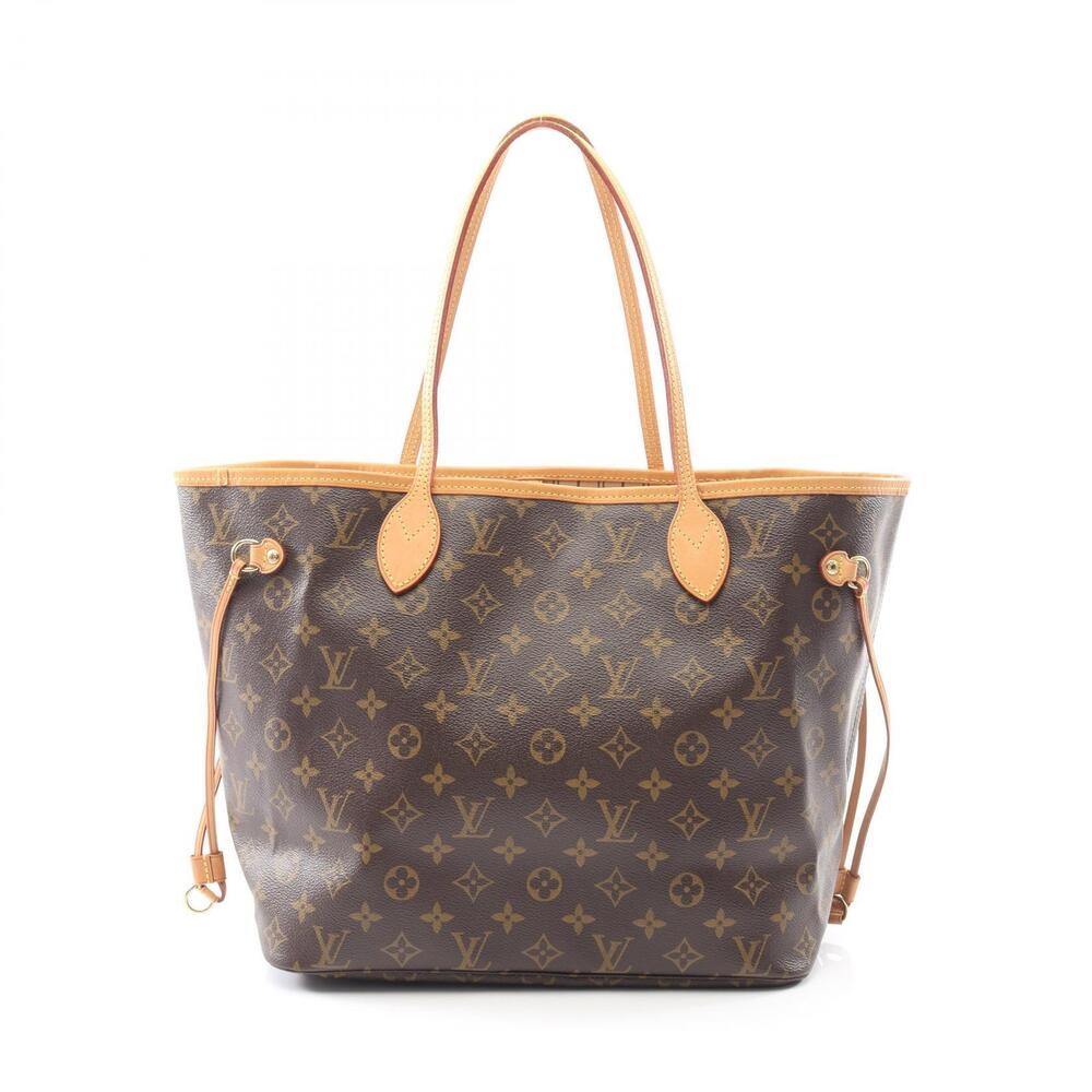 Louis Vuitton Neverfull Tote Bag Canvas Leather Monogram Brown